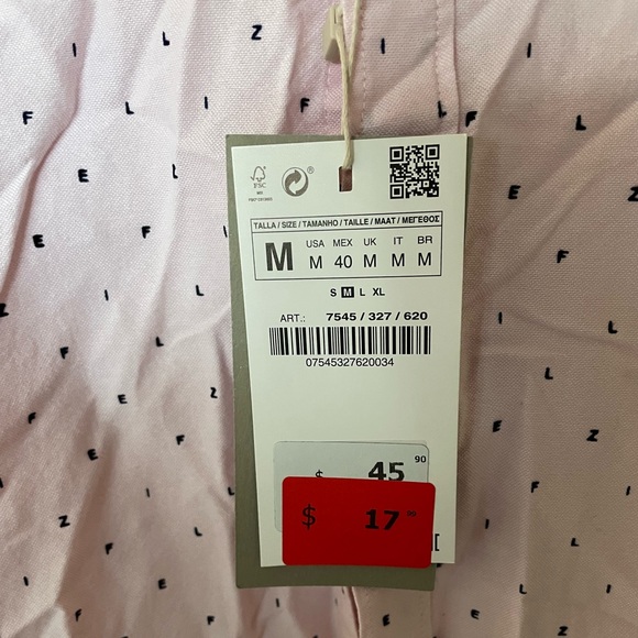 Zara Pink Dress Shirt - Picture 3 of 3